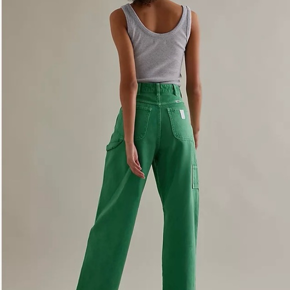 Wrangler Relaxed Green Carpenter Green Jeans - Picture 1 of 11